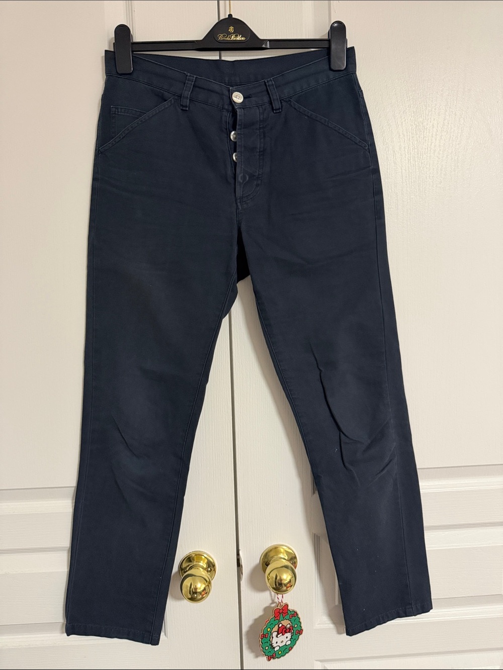 Brooks Brothers Dark Navy Button-Fly Chinos
